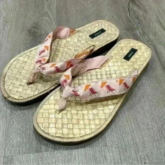 J. Crew Bamboo Pink Flip Flops - Picture 1 of 6